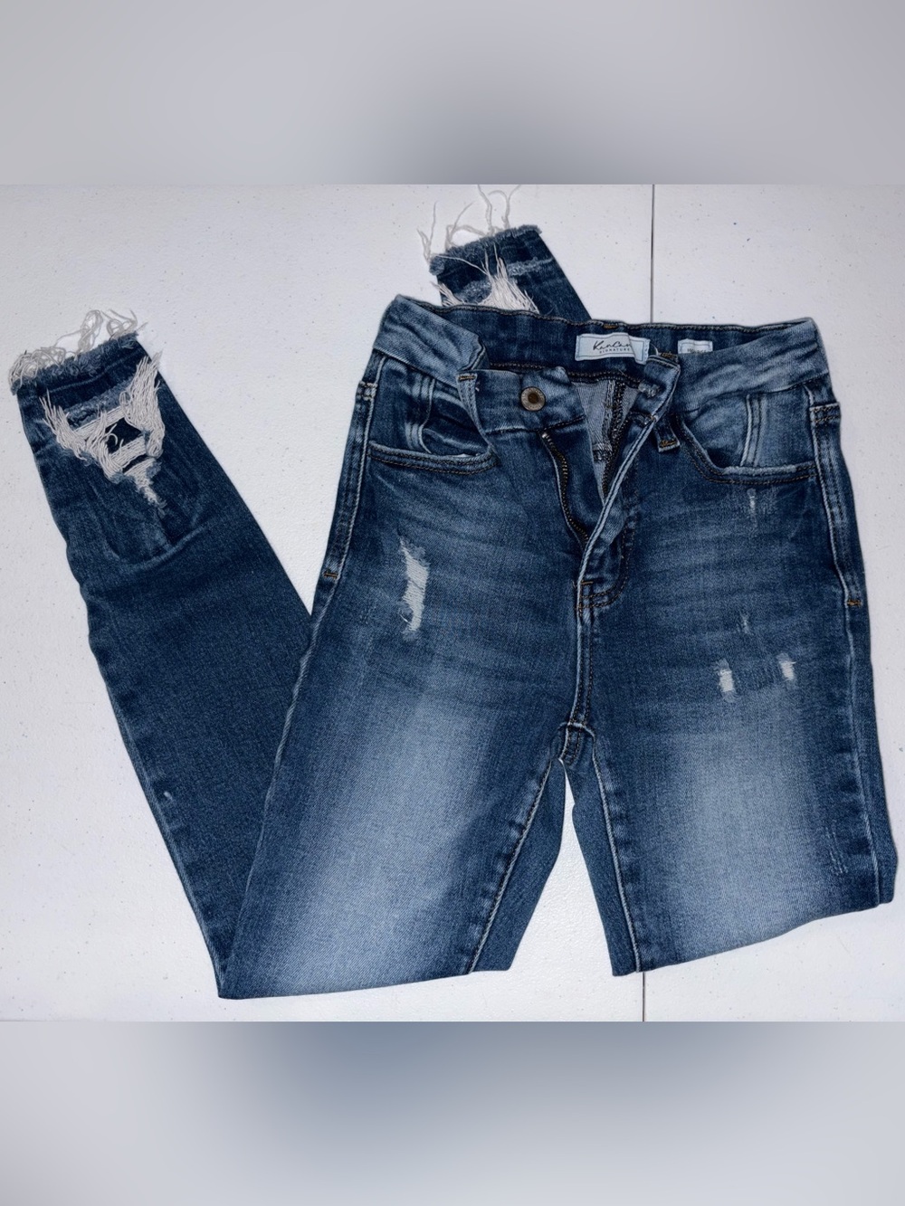 KanCan Dark Blue Distressed Skinny Jeans
